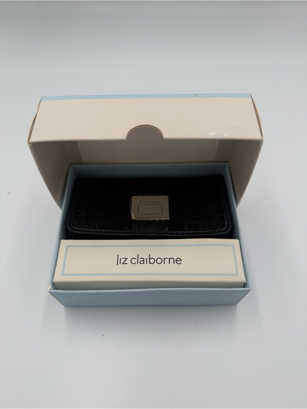 Liz Claiborne Black Women’s Trifold Wallet - Heritage Mosaic